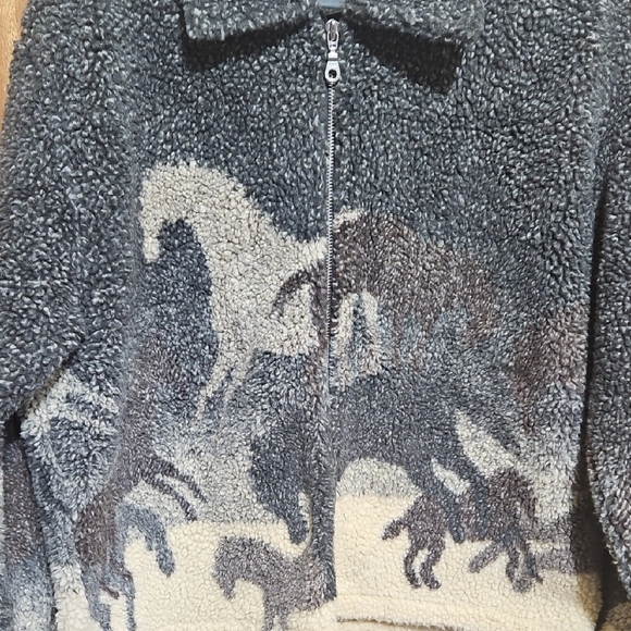 Vintage Black and Tan Equestrian Cardigan - Picture 2 of 12